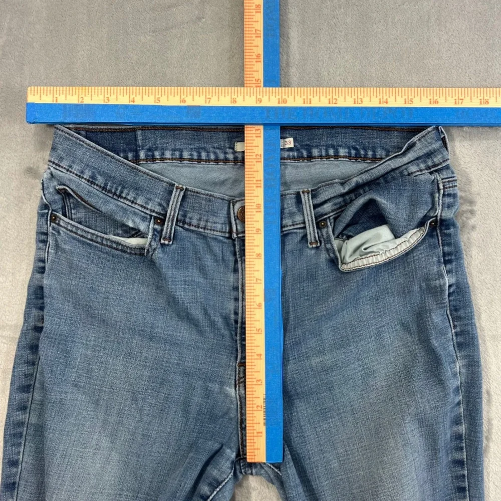 LEVI'S Slimming Bootcut Jeans Womens 33x32 Light Wash Cotton Blend‎ Stretch 2016